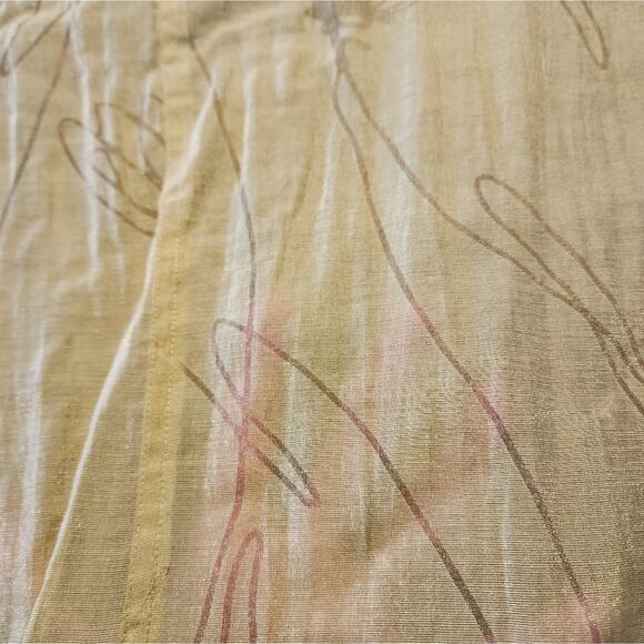 Chico's Yellow Button Blouse Semi Sheer Lightweight Casual Top Chico's Sz 1 / M - Picture 8 of 9